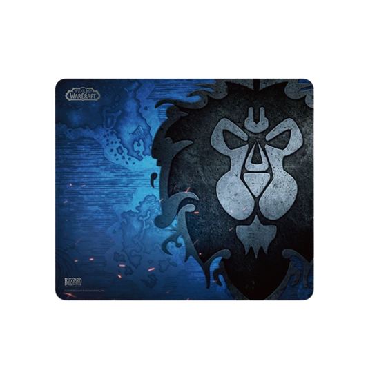Blizzard WoW Game Glass Mouse Pad, Alliance-Themed, Tempered Glass Material, Office & Home, Non-slip rubber base, Special Glass Surface for Top Accuracy and Speed, Easy to Clean, 13.8*11.8Inch | show