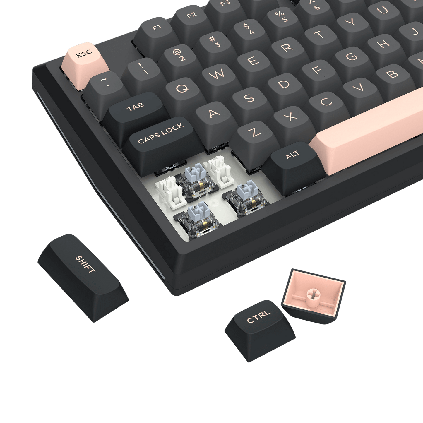 Redragon K687 PRO Wireless CNC Gasket Gaming Keyboard, 81 Keys Mechanical Keyboard w/Premium CNC Aluminum Board, Easy-Control Knob, 5-Layer Noise Dampening, Custom Linear Switch, Round PBT Keycaps