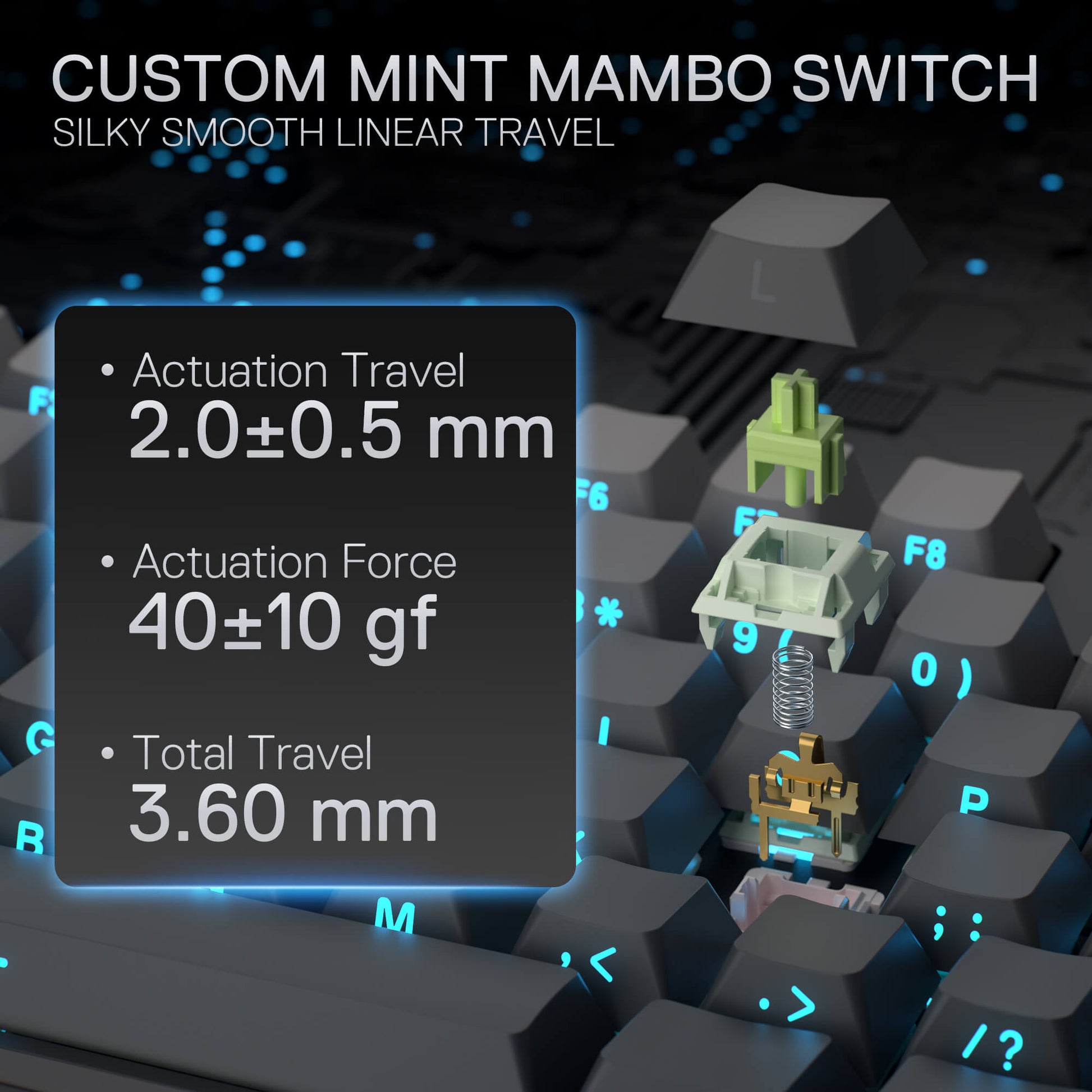 Redragon K707 PRO Gradient 80% Wireless Mechanical Gaming Keyboard – Hot-Swappable TKL with Tri-Mode (USB-C, Bluetooth 5.0, 2.4GHz), Quiet Linear Switches, Noise Dampening, Side-Printed PBT Keycaps, RGB Backlit, Customizable