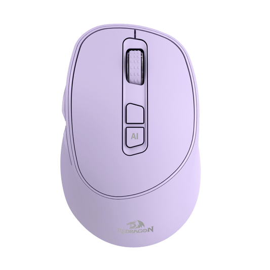Redragon BM4195 AI Smart Wireless Mouse, 2.4G & BT Computer Office Mouse, Translate & Voice Typing, 5 DPI Adjustable, Ergonomic Design, Long Battery Life, for Laptop/Desktop/PC, Purple | show