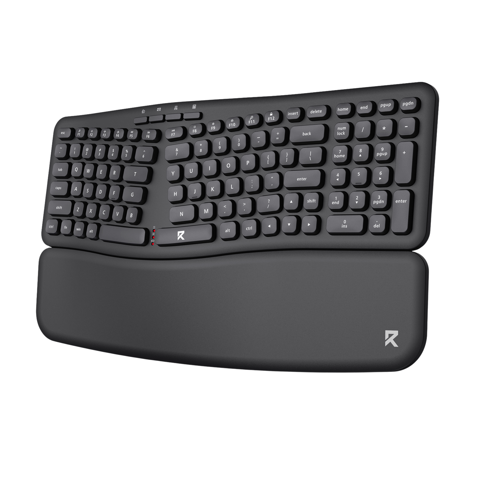 Redragon BS7162 Wireless Keyboard and Mouse Combo, 108 Keys 2.4Ghz Wireless Low-Profile Membrane Keyboard w/Sloping Comfy Design, Wrist Rest, 4000 DPI Max Ergonomic Mouse
