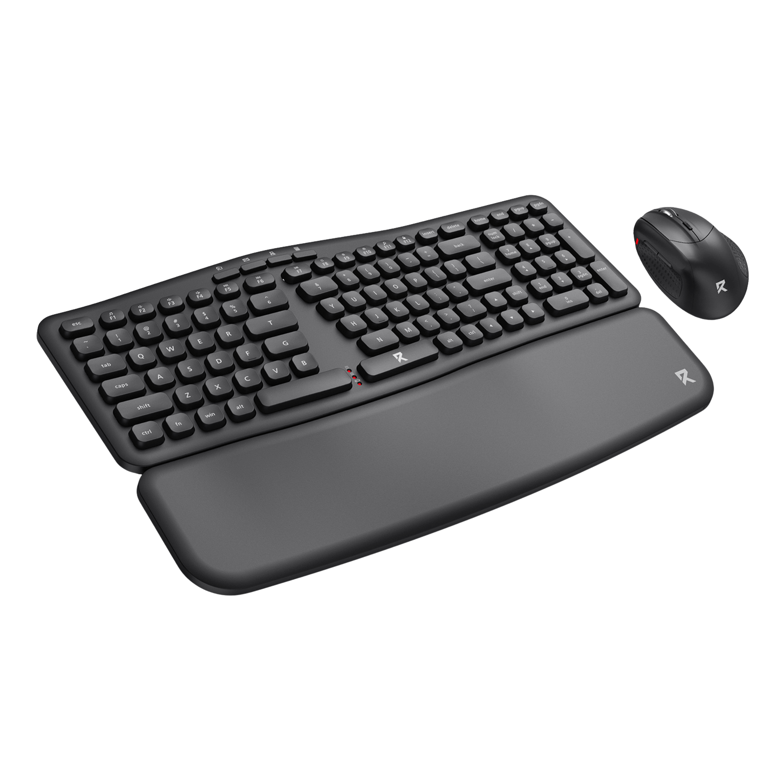 Redragon BS7162 Wireless Keyboard and Mouse Combo, 108 Keys 2.4Ghz Wireless Low-Profile Membrane Keyboard w/Sloping Comfy Design, Wrist Rest, 4000 DPI Max Ergonomic Mouse