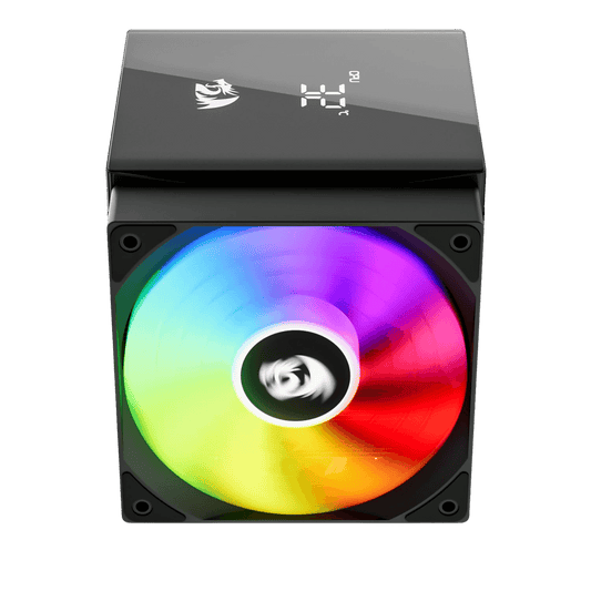 Redragon CC2311 CPU Cooler, Dual 120mm PWM Fans, TDP 260W, Digital Screen Top Cover, 6×Ф6mm Heatpipes, ARGB PWM PC Fans, CPU Air Cooler Compatible with Intel LGA1851/1700/1200/115X; AMD AM5/AM4/AM3