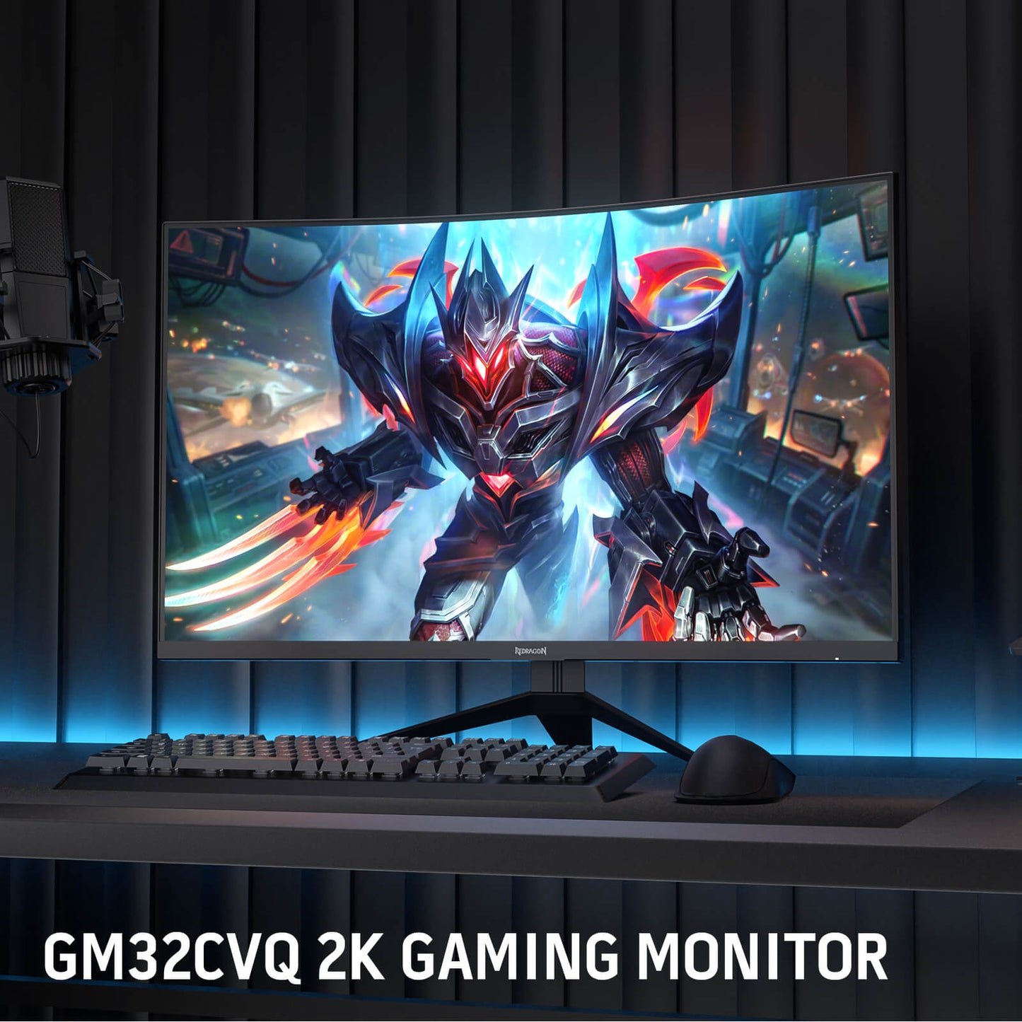 Redragon GM32 32" Curve Gaming Monitor - QHD 2560x1440, 180Hz, 1.76ms, Support FreeSync & G-Sync, 1000R Curvature, Tilt Adjustable, DisplayPort HDMI, VESA Wall Mount, Fast VA Computer Monitor