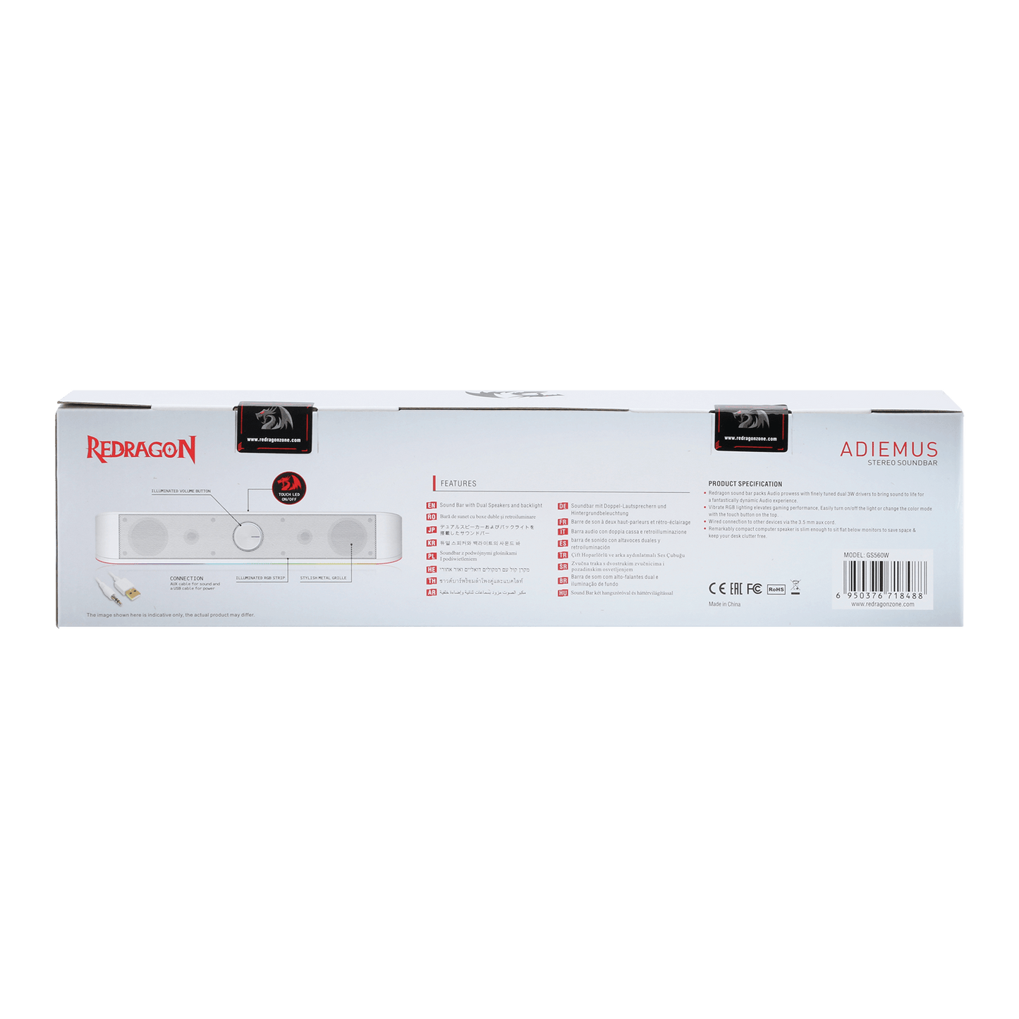 Redragon GS560 RGB Desktop Soundbar(Open-box)