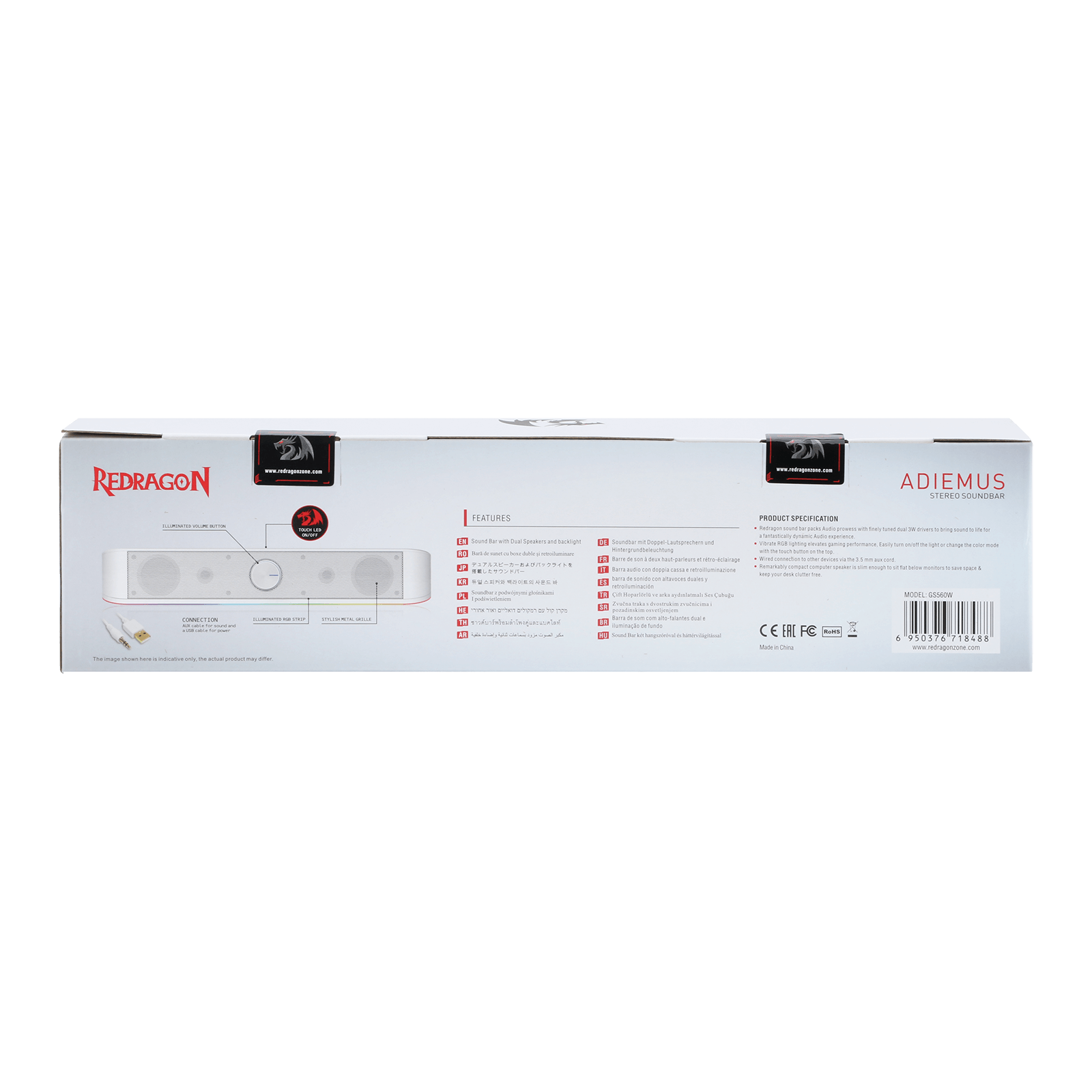 Redragon GS560 RGB Desktop Soundbar(Open-box)