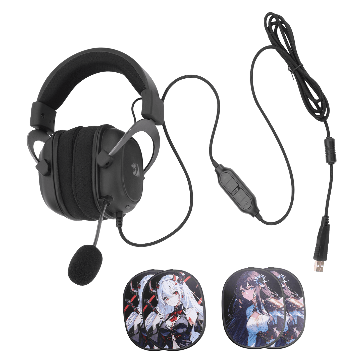 Redragon H510 AK RGB Wired Gaming Headset - 7.1 Surround Sound - 53MM Audio Drivers in Memory Foam Ear Pads w/Replaceable Shell- Multi Platforms Headphone - USB Powered for PC/PS4/NS