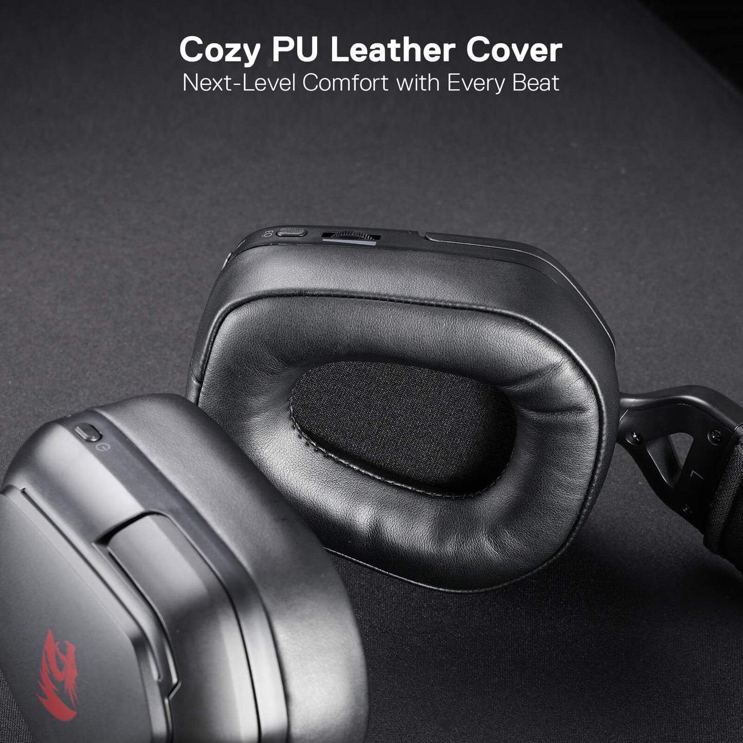 Redragon H868 3-Mode Wireless RGB Gaming Headset, 7.1 Surround Sound, 40 mm Drivers, Leather Foam Ear Pads, Noise-canceling Microphone, Over-Ear Headphones Works for Mobile, PC/PS5/XBOX/NS