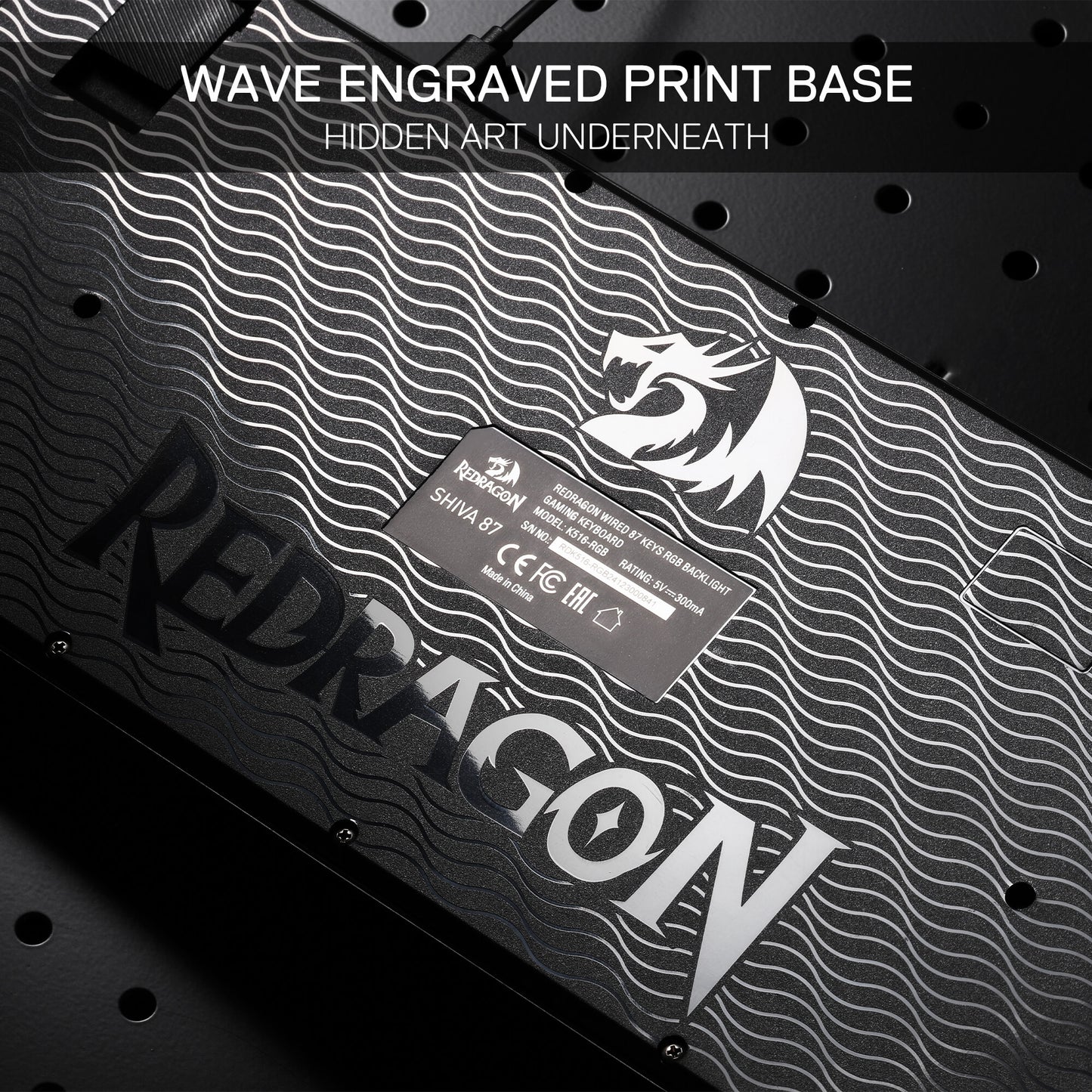Redragon K516 Shiva TKL Wired RGB Membrane Gaming Keyboard, 87 Keys Mechanical-Feel Keyboard w/Smooth Linear Switch, On-Board Macro & Dedicated Multimedia Keys, 16.8M RGB Backlit, Software Supported
