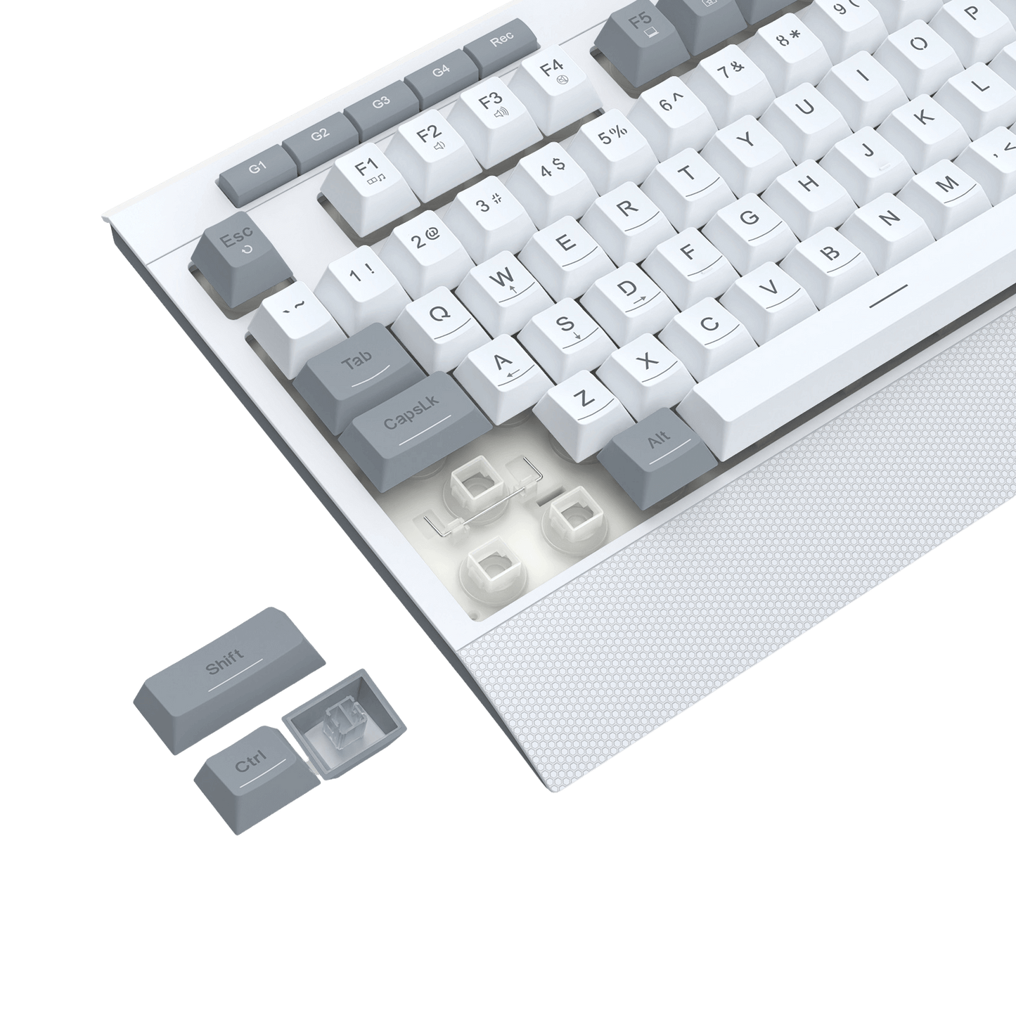 Redragon K525 RGB Backlit Membrane Gaming Keyboard with Multimedia Keys, Linear Mechanical-Feel Switch, 4 Extra On-Board Macro Keys, Dedicated Media Control, Detachable Wrist Rest