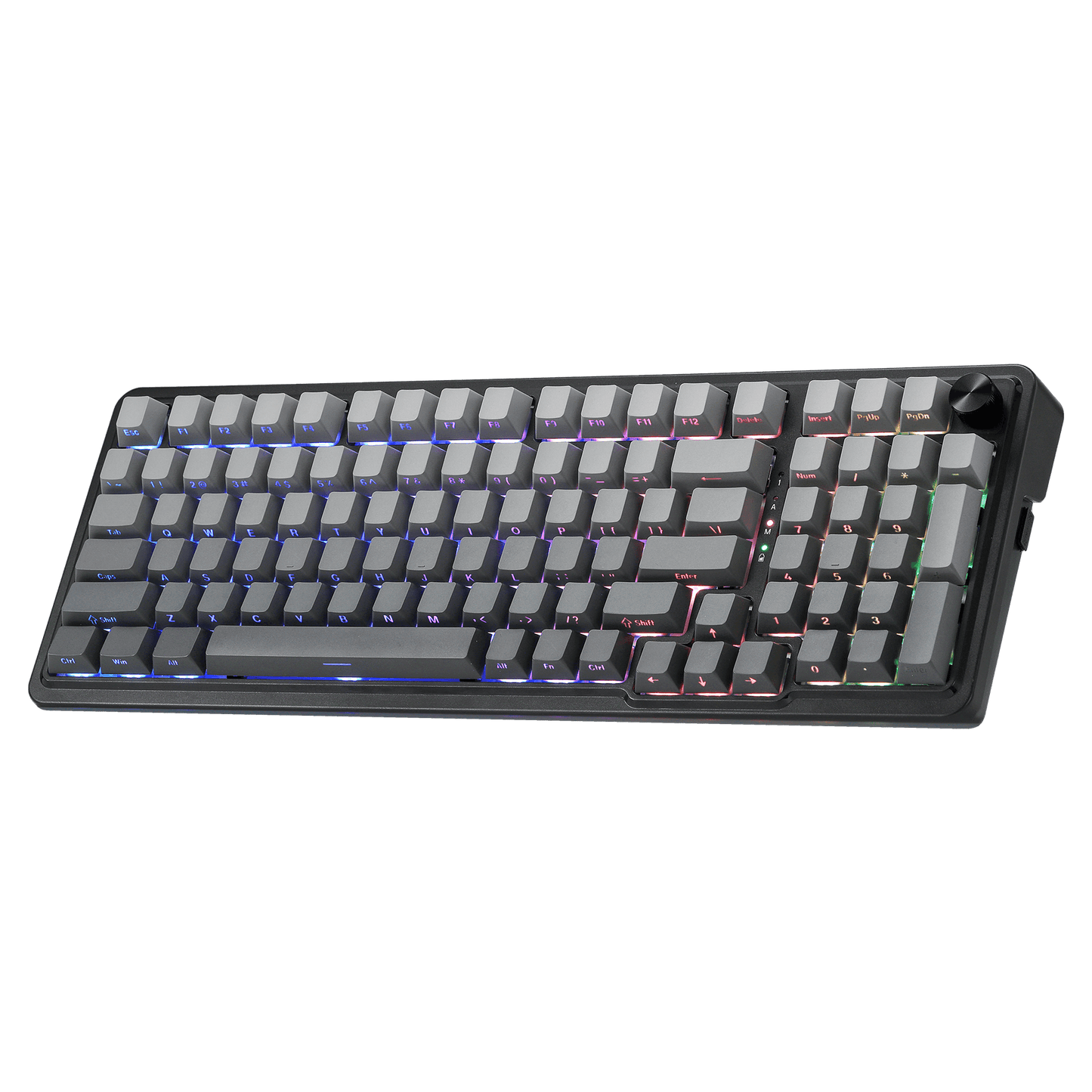 Redragon K686 PRO 98 Keys Wireless Gasket RGB Gaming Keyboard, 3-Mode PBT Mechanical Keyboard w/Hot-Swap South-Facing RGB Socket, Dedicated Knob Control & 5-Layer Noise Dampening, Gradient PBT Keycaps