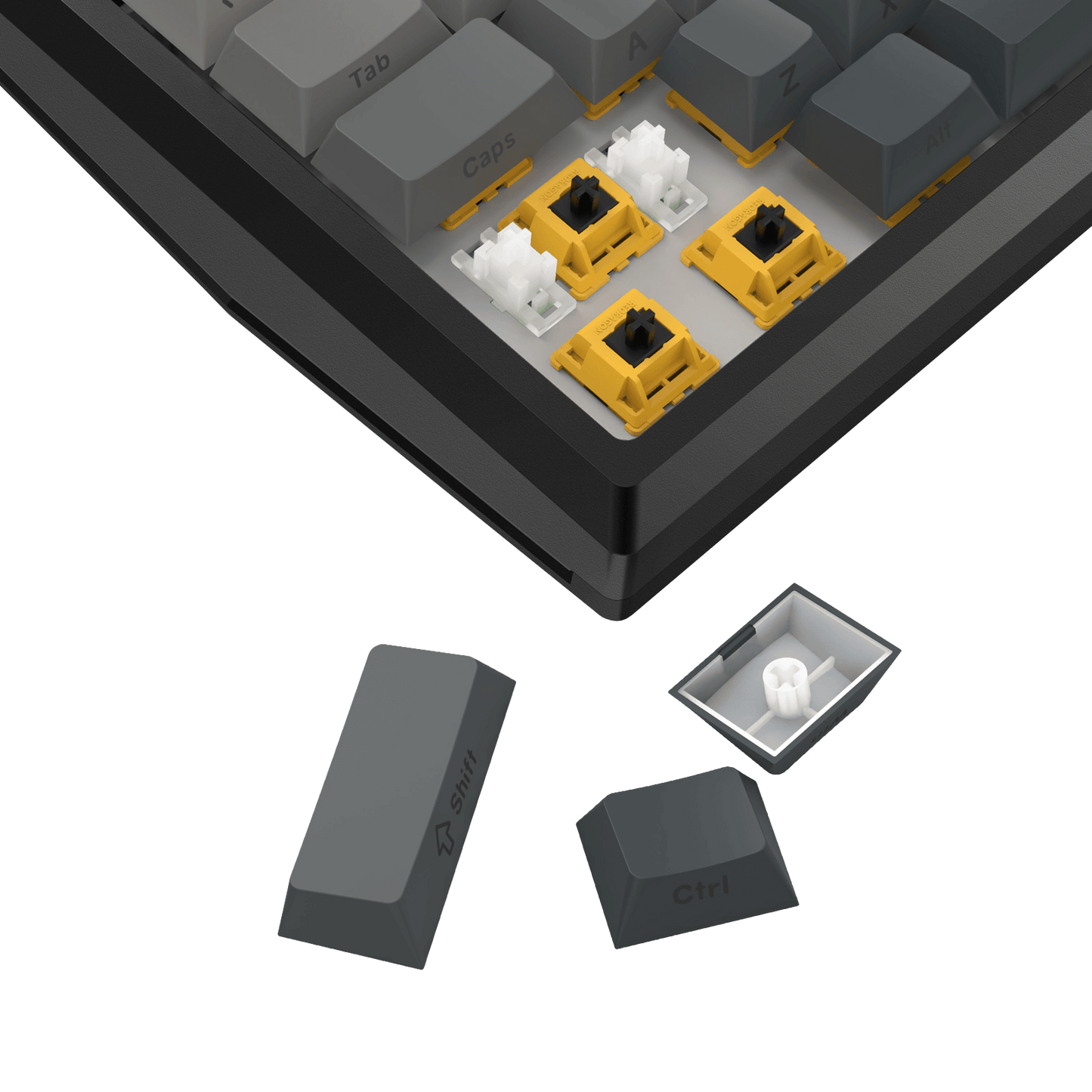 Redragon K687 Wireless CNC Gasket Gaming Keyboard, 81 Keys Mechanical Keyboard w/Premium CNC Aluminum Board, Easy-Control Knob, 5-Layer Noise Dampening, Custom Linear Switch, PBT Gradient Keycaps