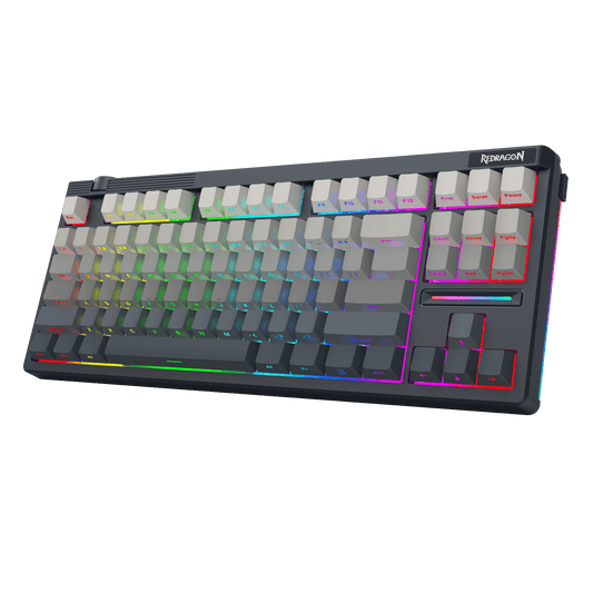 Redragon K729 PRO 80% Wireless Gasket RGB Gaming Keyboard, 3-Mode TKL Mechanical Keyboard w/Knob Control, Gradient PBT Keycaps, Hot-Swap South-Facing Socket & 5-Layer Dampener, Custom Silent Switch |show