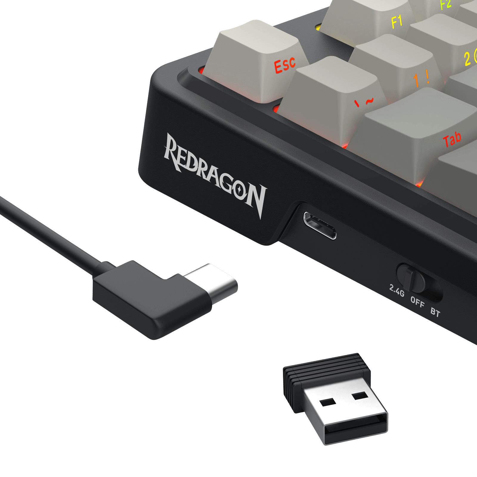 Redragon K743 PRO GB 80% Gasket RGB Gaming Keyboard w/Hype 1.14’’ TFT Screen & Knob, 87 Keys Mechanical Keyboard, 5-Layer Noise Dampening, Hot-Swap South-Facing RGB Socket, Gradient PBT Keycaps