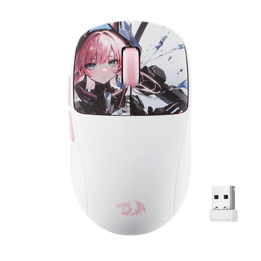 Redragon M817 PRO Wireless Gaming Mouse, 24000 DPI Optical Mini Mice with 6 Programmable Buttons & Ergonomic Design, 50G Ultra Lightweight, Software Supports DIY Keybinds