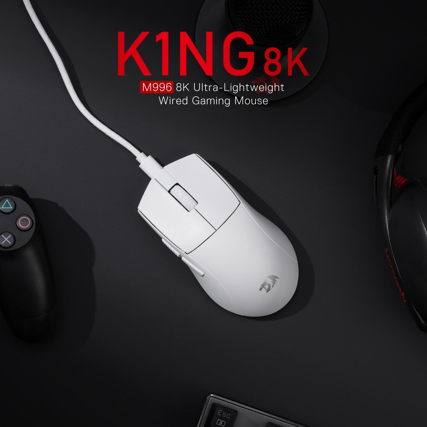 Redragon K1NG 8K M996 Ultra-Lightweight Wired Gaming Mouse