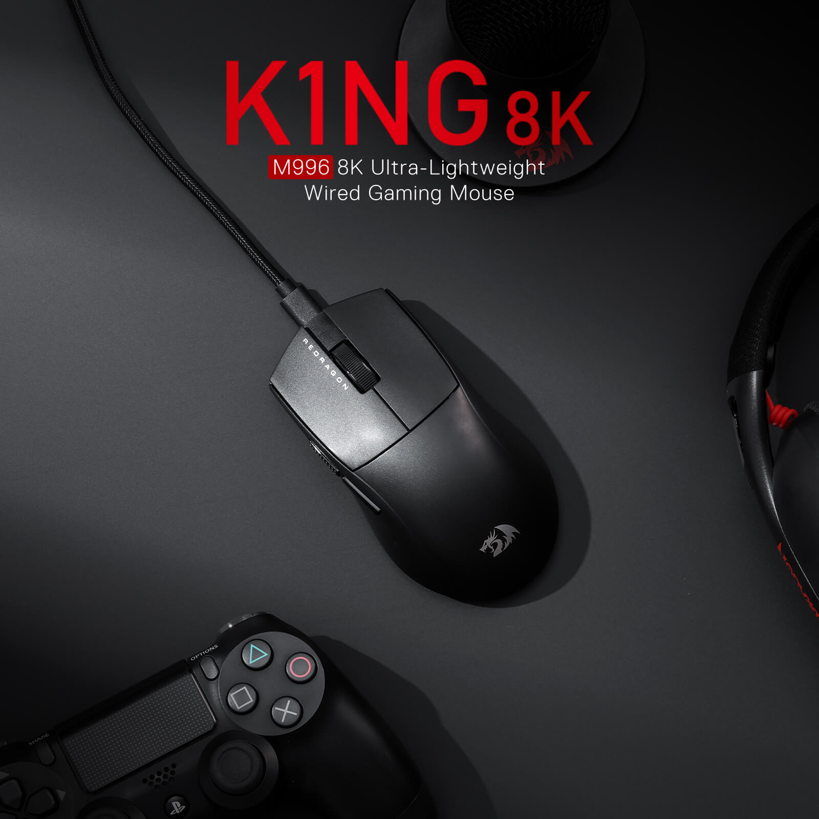 Redragon K1NG 8K M996 Ultra-Lightweight Wired Gaming Mouse