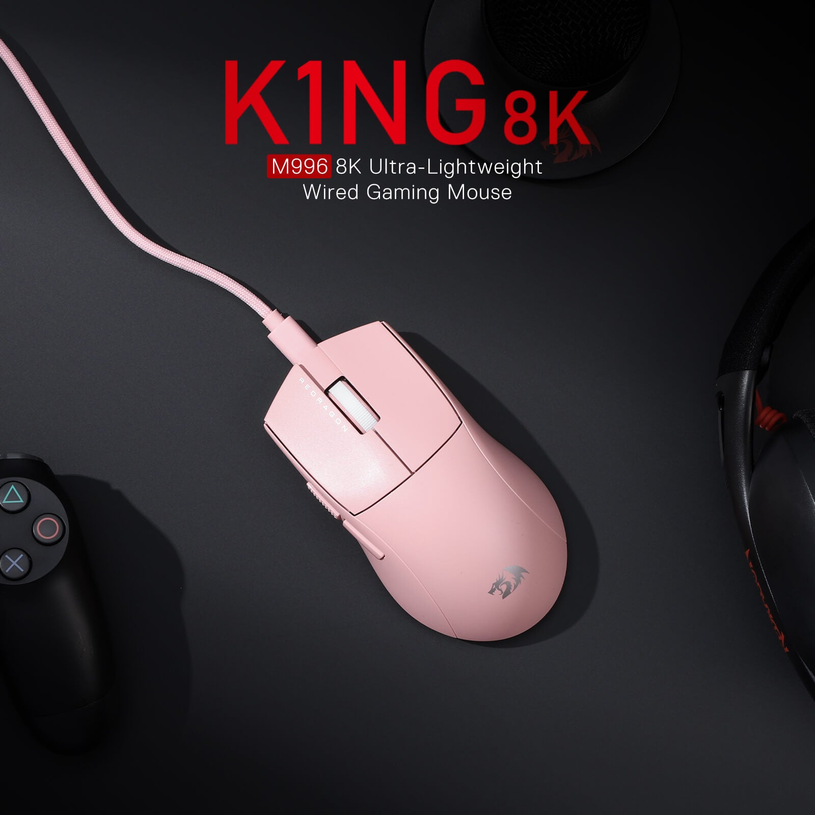 Redragon K1NG 8K M996 Ultra-Lightweight Wired Gaming Mouse