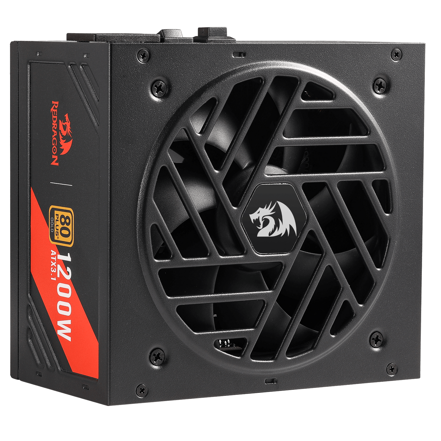 Redragon RGPS PRO 80+ Gold 1200 Watt Power Supply w/Upgraded ATX 3.1 & PCIe 5.1 Fully Modular, Compact 150mm Size, Smart ECO Low Noise Fan, 100% Japanese Capacitors, Full Mod Cables, Black