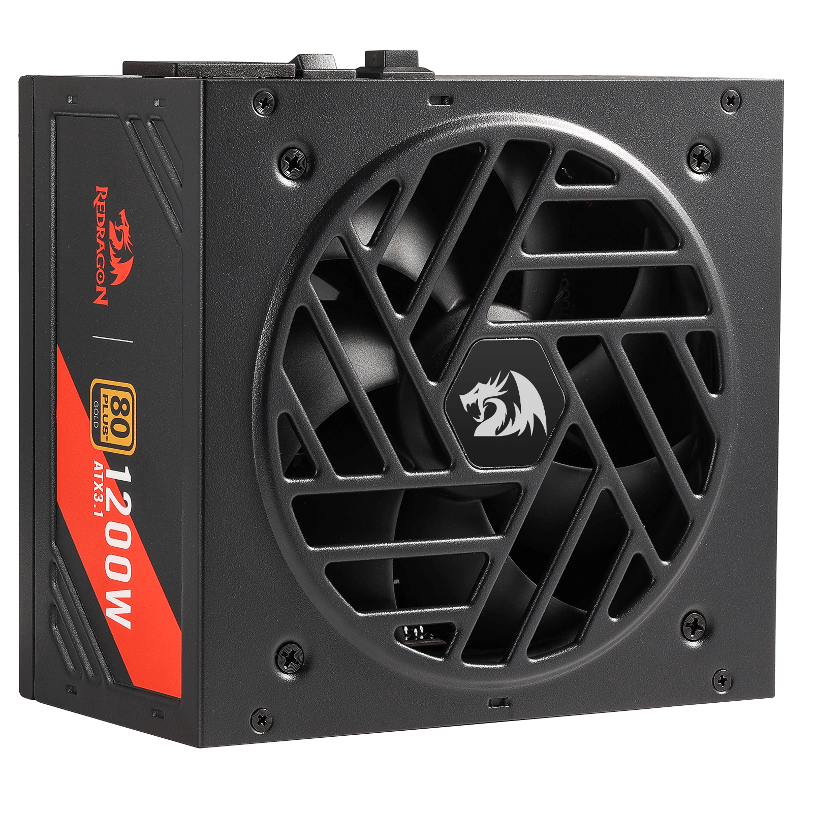Redragon RGPS PRO 80+ Gold 1200 Watt Power Supply w/Upgraded ATX 3.1 & PCIe 5.1 Fully Modular, Compact 150mm Size, Smart ECO Low Noise Fan, 100% Japanese Capacitors, Full Mod Cables, Black
