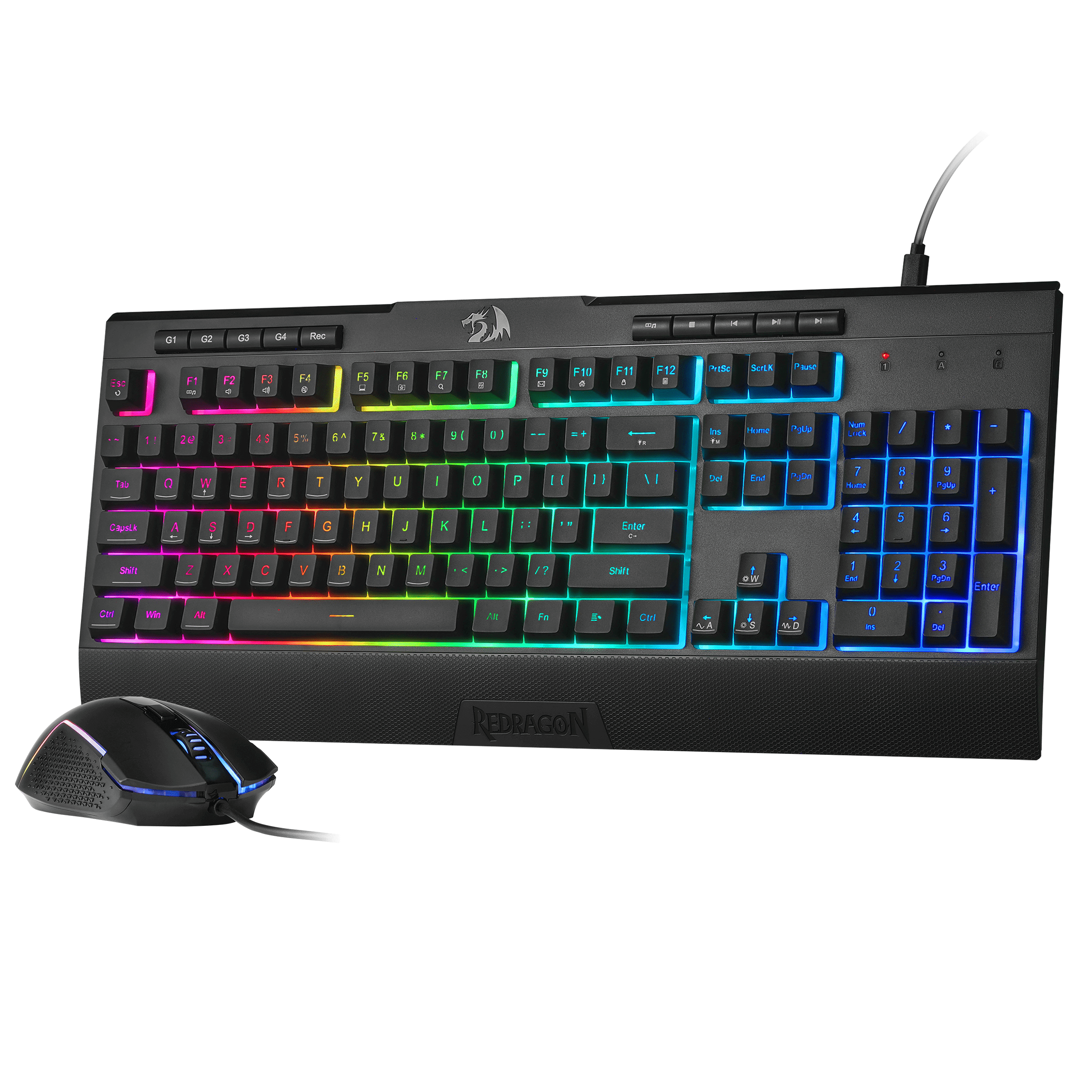 Redragon S151 Gaming Keyboard & Mouse Combo, 104 Keys K525 Wired RGB Membrane Keyboard and 10000 DPI Wired M616 Gaming Mouse Bundle | show