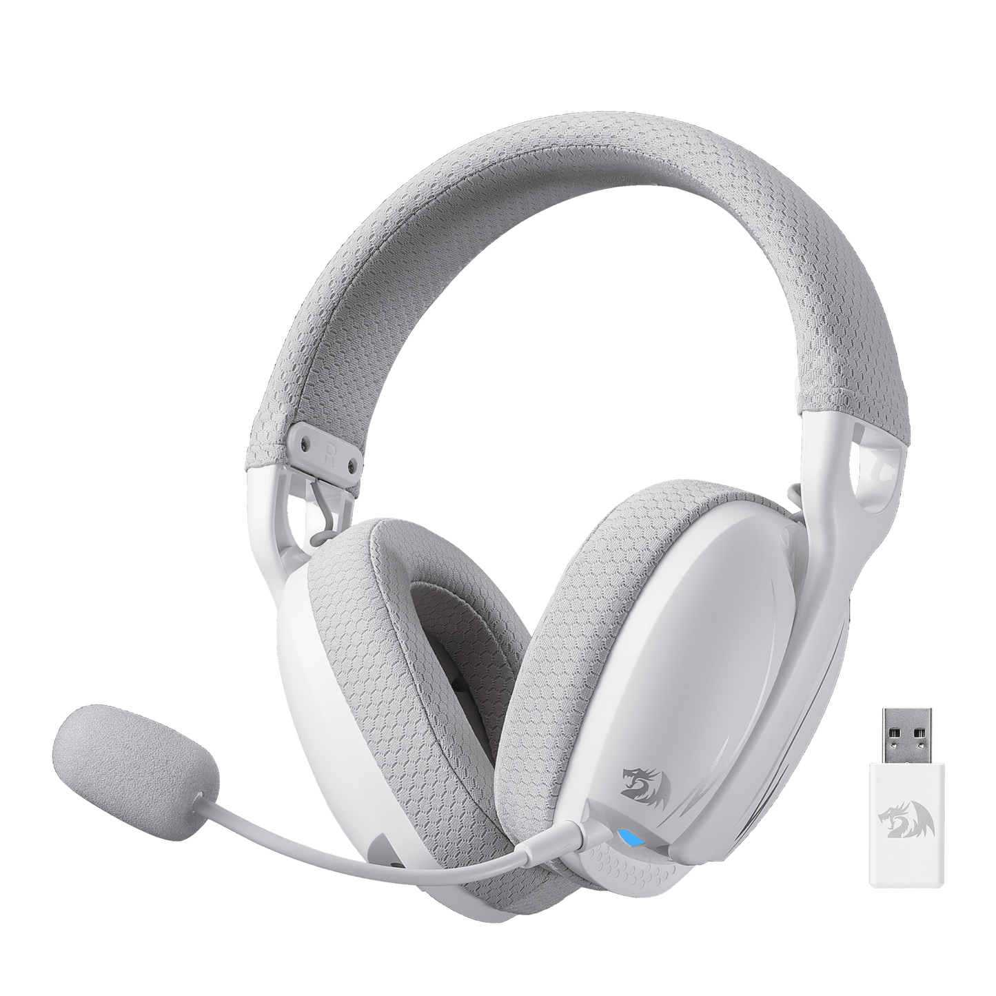 Redragon SKULD PRO H878 Wireless Gaming Headset – 3-Mode Connectivity, 7.1 Surround Sound, Noise-Cancelling Mic, Blue LED, Long Battery Life, Lightweight Design for PC, Console, and Mobile Gaming