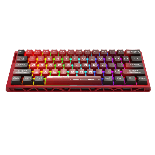 Redragon K753 HE Rapid Trigger Gaming Keyboard, 60% 61 Keys Wired Mechanical Keyboard w/Hype-Red Hollowed-Out Aluminum Base, Next-Gen UltraMag 100% POM Silky Rappid Trigger Magnetic Switch