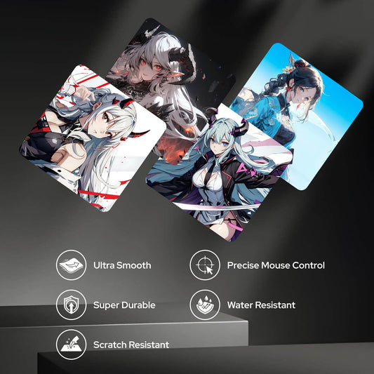 Custom Mouse Pad,Tempered Glass Material, Office & Home, Non-slip rubber base, Special Glass Surface for Top Accuracy and Speed, Easy to Clean, 11.8*11.8Inch