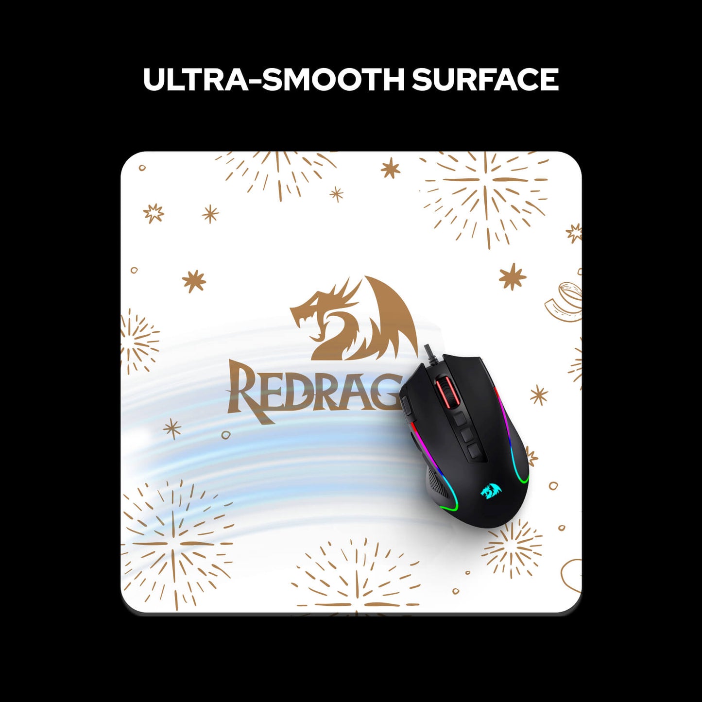 Custom Mouse Pad,Tempered Glass Material, Office & Home, Non-slip rubber base, Special Glass Surface for Top Accuracy and Speed, Easy to Clean, 11.8*11.8Inch