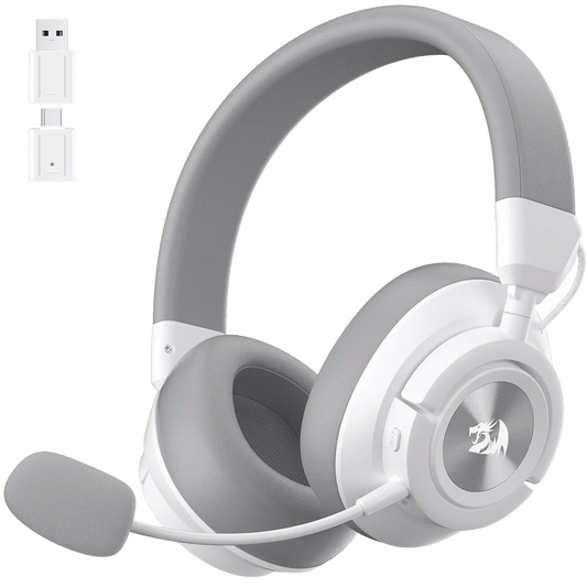 Redragon H889 Wireless Gaming Headset, 4 Connection Modes 2.4G/BT/3.5mm/USB, 53mm Drivers, Spatial Audio, 7.1 Surround Sound, Detachable Mic, Compatible with PC/PS5/PS4/NS/Xbox One/Phone | show