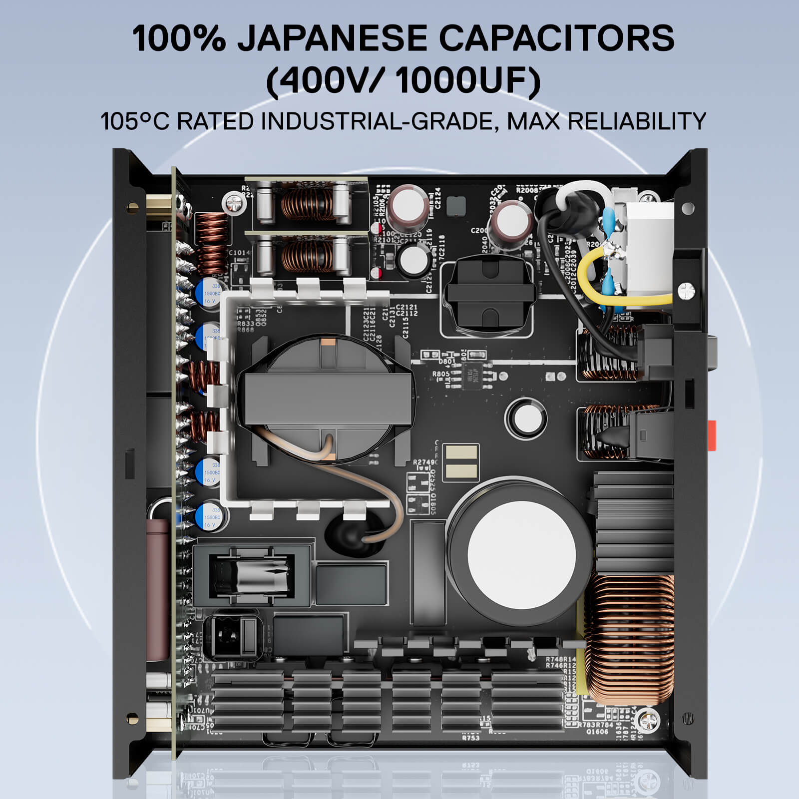 Redragon RGMS-1200W PRO 80+ Gold 1200 Watt Power Supply w/Upgraded ATX 3.1 & PCIe 5.1 Fully Modular, Compact 150mm Size, Smart ECO Low Noise Fan, 100% Japanese Capacitors, Full Mod Cables, White