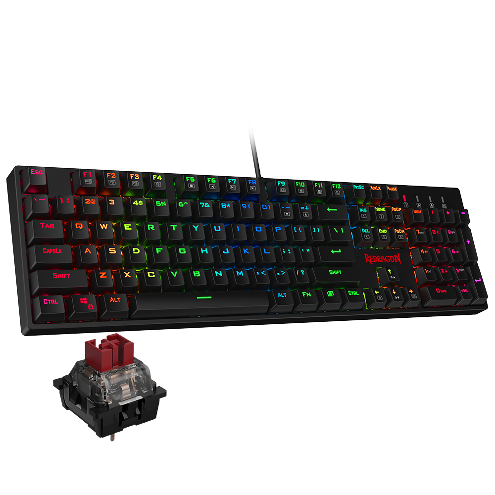 redragon gaming keyboard k582 with red switches