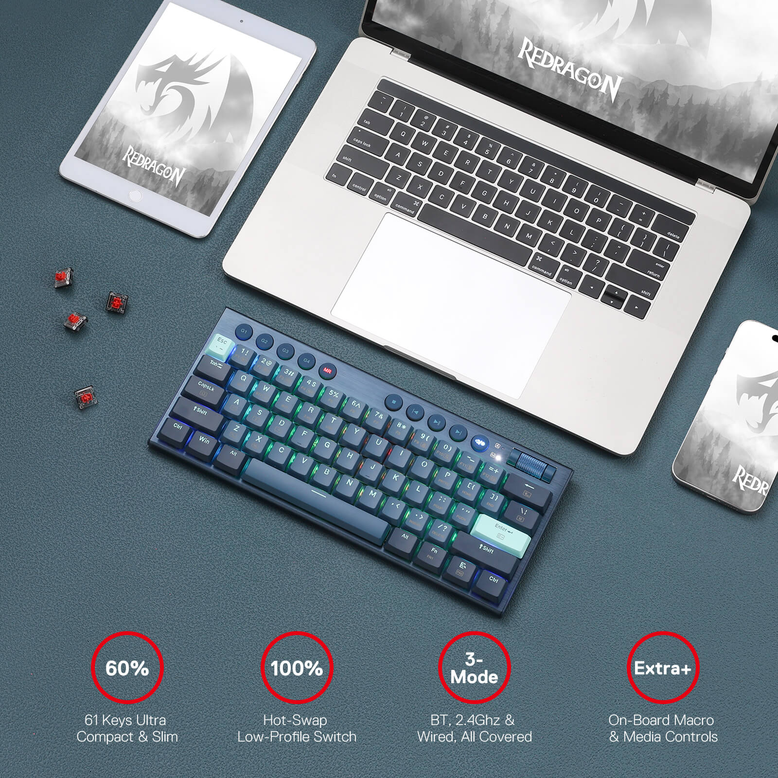 low profile wireless mechanical keyboard