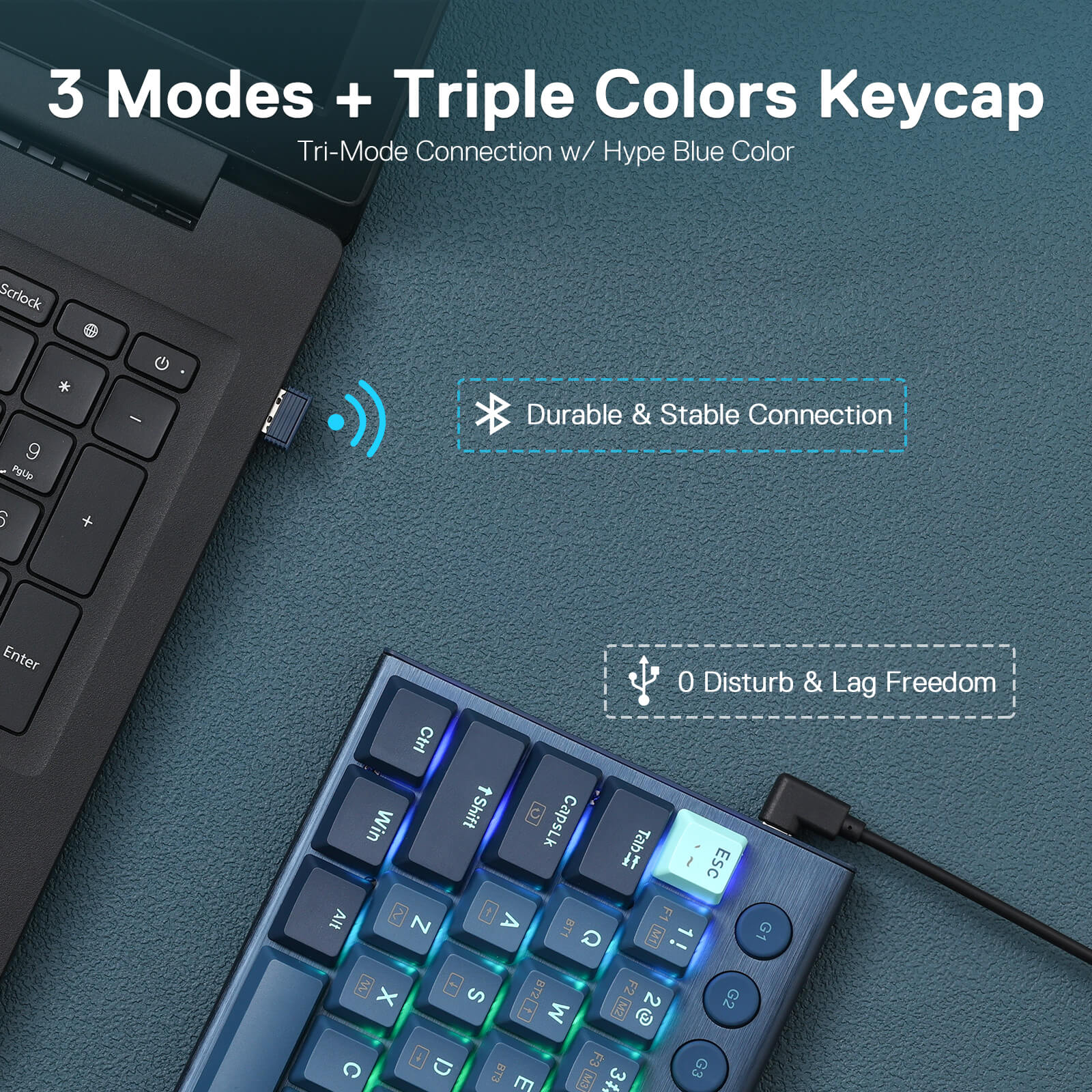 low profile wireless mechanical keyboard