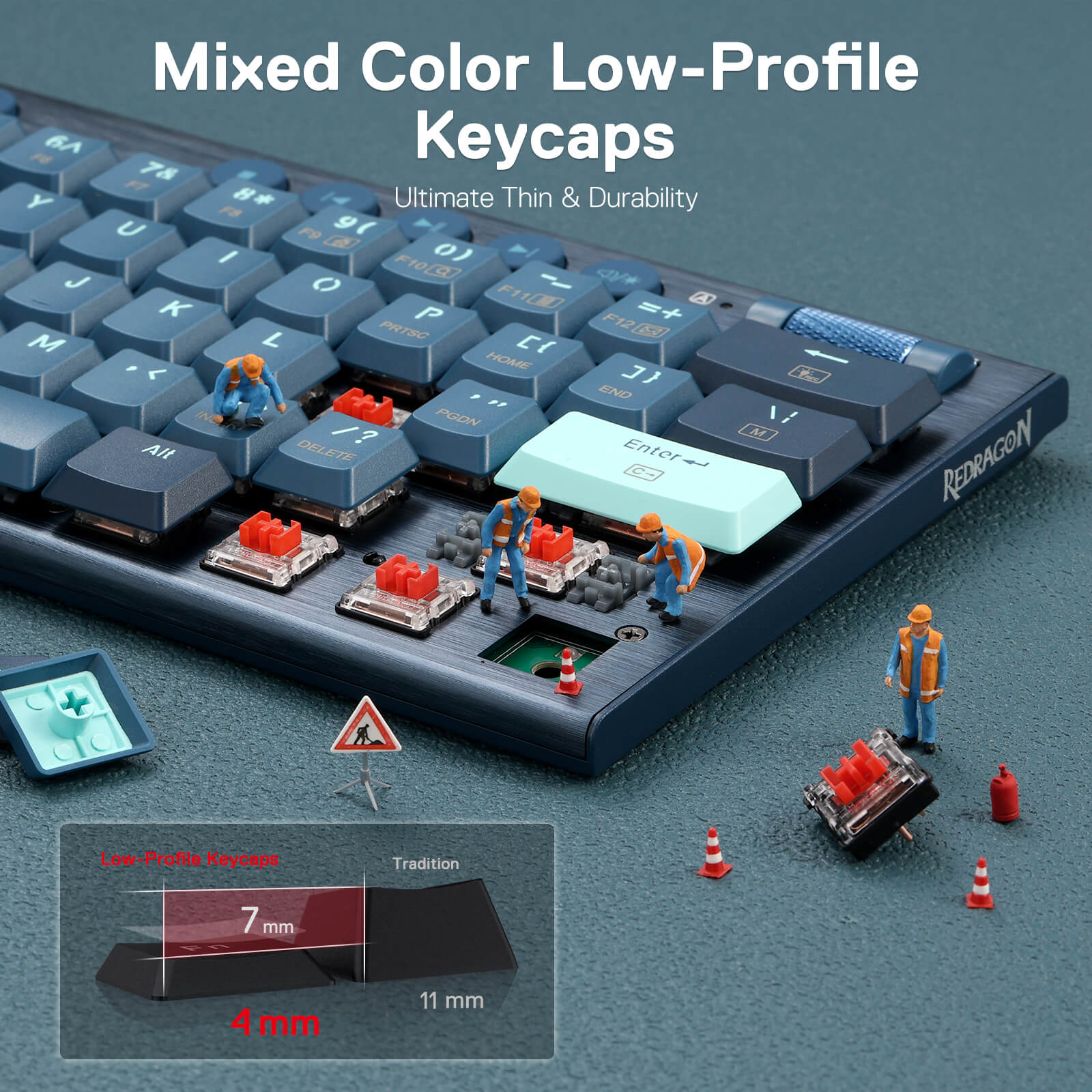 low profile wireless mechanical keyboard