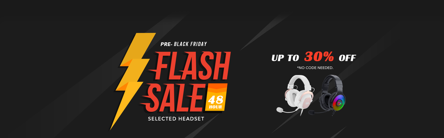 REDRAGON PRE-BLACK HEADSET FLASH SALE
