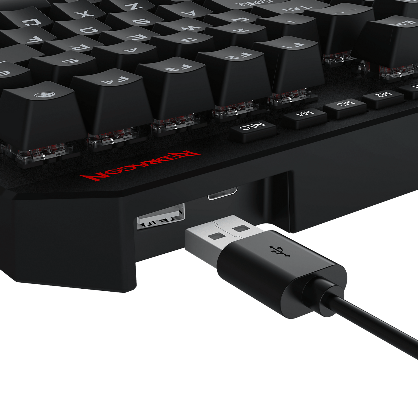 Redragon K758 Wired One-Handed RGB Mechanical Gaming Keyboard, 39 Keys Type-C Professional Gaming Keypad w/Upgraded Hot-Swappable Socket, 4 Onboard Macro Keys & Dedicated Wrist Rest