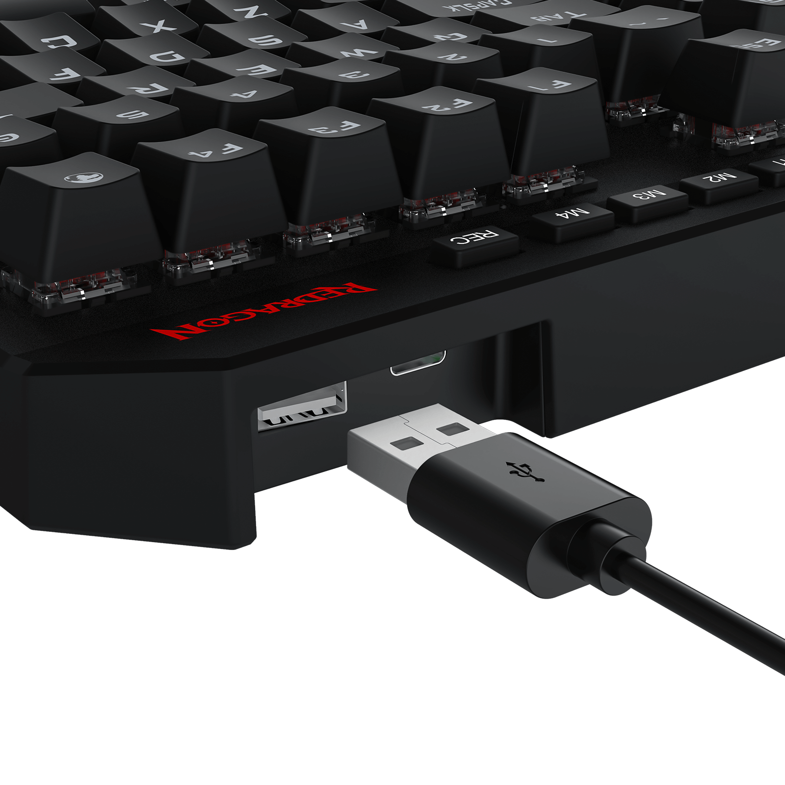 Redragon K758 Wired One-Handed RGB Mechanical Gaming Keyboard, 39 Keys Type-C Professional Gaming Keypad w/Upgraded Hot-Swappable Socket, 4 Onboard Macro Keys & Dedicated Wrist Rest