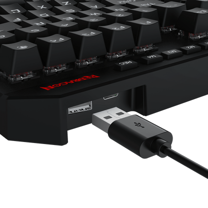 Redragon K758 Wired One-Handed RGB Mechanical Gaming Keyboard, 39 Keys Type-C Professional Gaming Keypad w/Upgraded Hot-Swappable Socket, 4 Onboard Macro Keys & Dedicated Wrist Rest