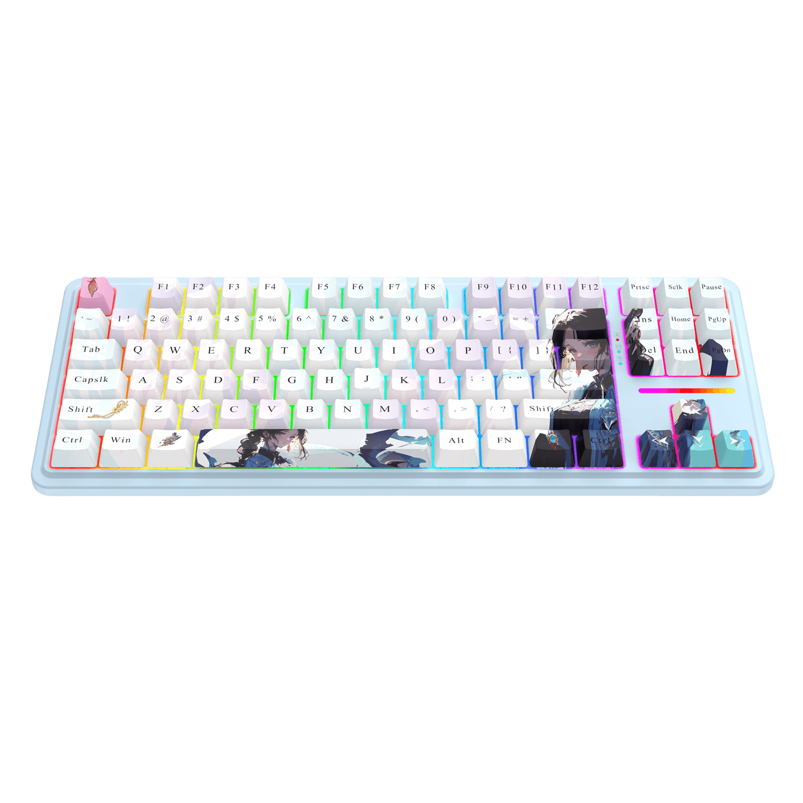 Redragon K728 PRO SE 80% 87 Keys Wireless Gasket RGB Gaming Keyboard, 3-Mode Anime Mechanical Keyboard w/Hot-Swap Socket, Dedicated Knob Control & 5-Layer Noise Dampening, Custom Hi-Fi Linear Switch