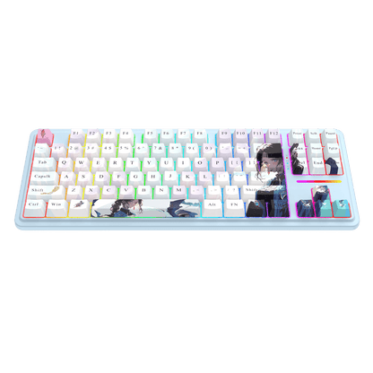 Redragon K728 PRO SE 80% 87 Keys Wireless Gasket RGB Gaming Keyboard, 3-Mode Anime Mechanical Keyboard w/Hot-Swap Socket, Dedicated Knob Control & 5-Layer Noise Dampening, Custom Hi-Fi Linear Switch