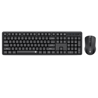 Redragon BS7634 Wireless Keyboard and Mouse Combo, 104 Keys 2.4Ghz Wireless Low-Profile Membrane Keyboard w/Low Profile Design, Ergnomic Comfort Grip, 4000 DPI Max Mouse