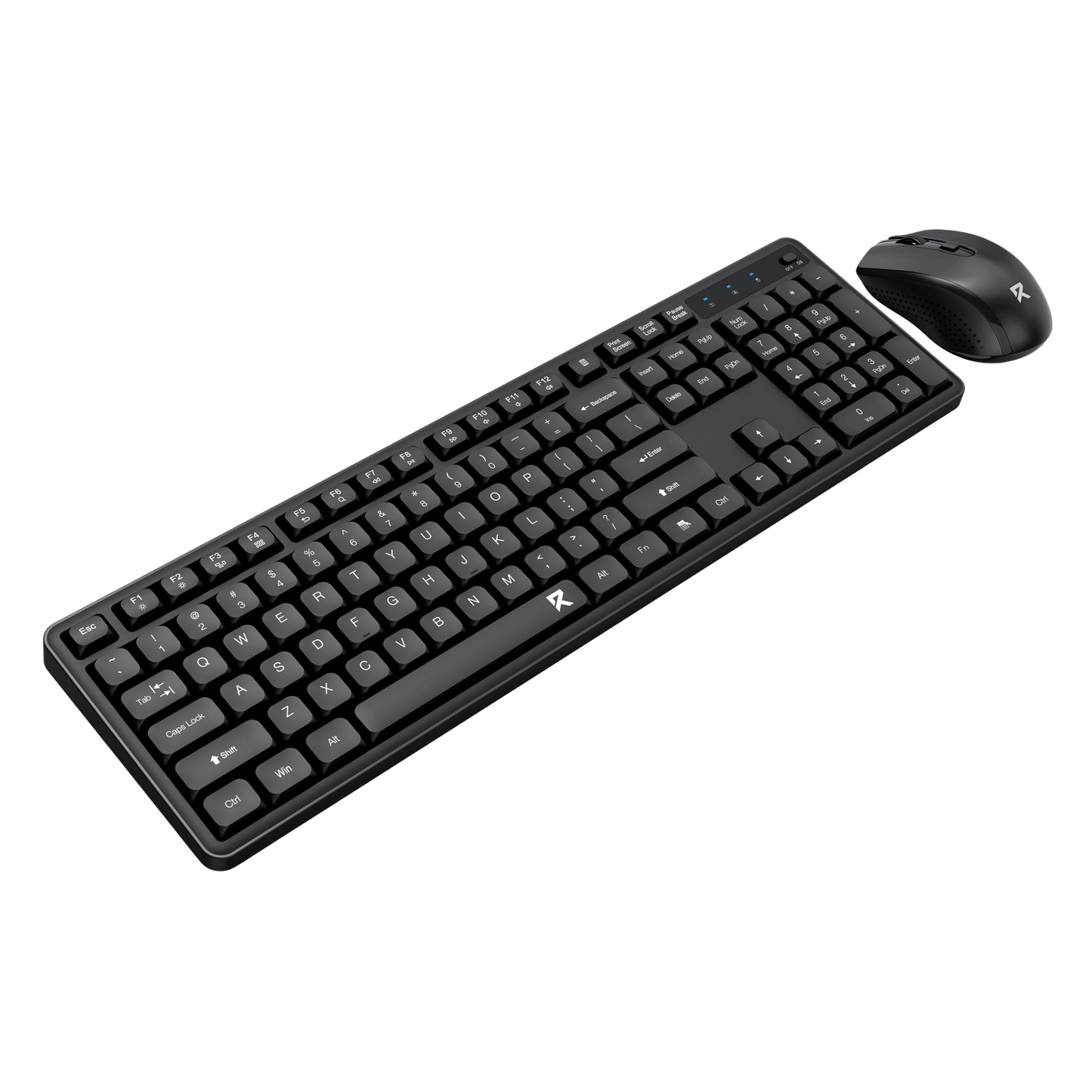 Redragon BS7634 Wireless Keyboard and Mouse Combo, 104 Keys 2.4Ghz Wireless Low-Profile Membrane Keyboard w/Low Profile Design, Ergnomic Comfort Grip, 4000 DPI Max Mouse