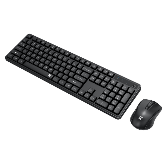 Redragon BS7634 Wireless Keyboard and Mouse Combo, 104 Keys 2.4Ghz Wireless Low-Profile Membrane Keyboard w/Low Profile Design, Ergnomic Comfort Grip, 4000 DPI Max Mouse