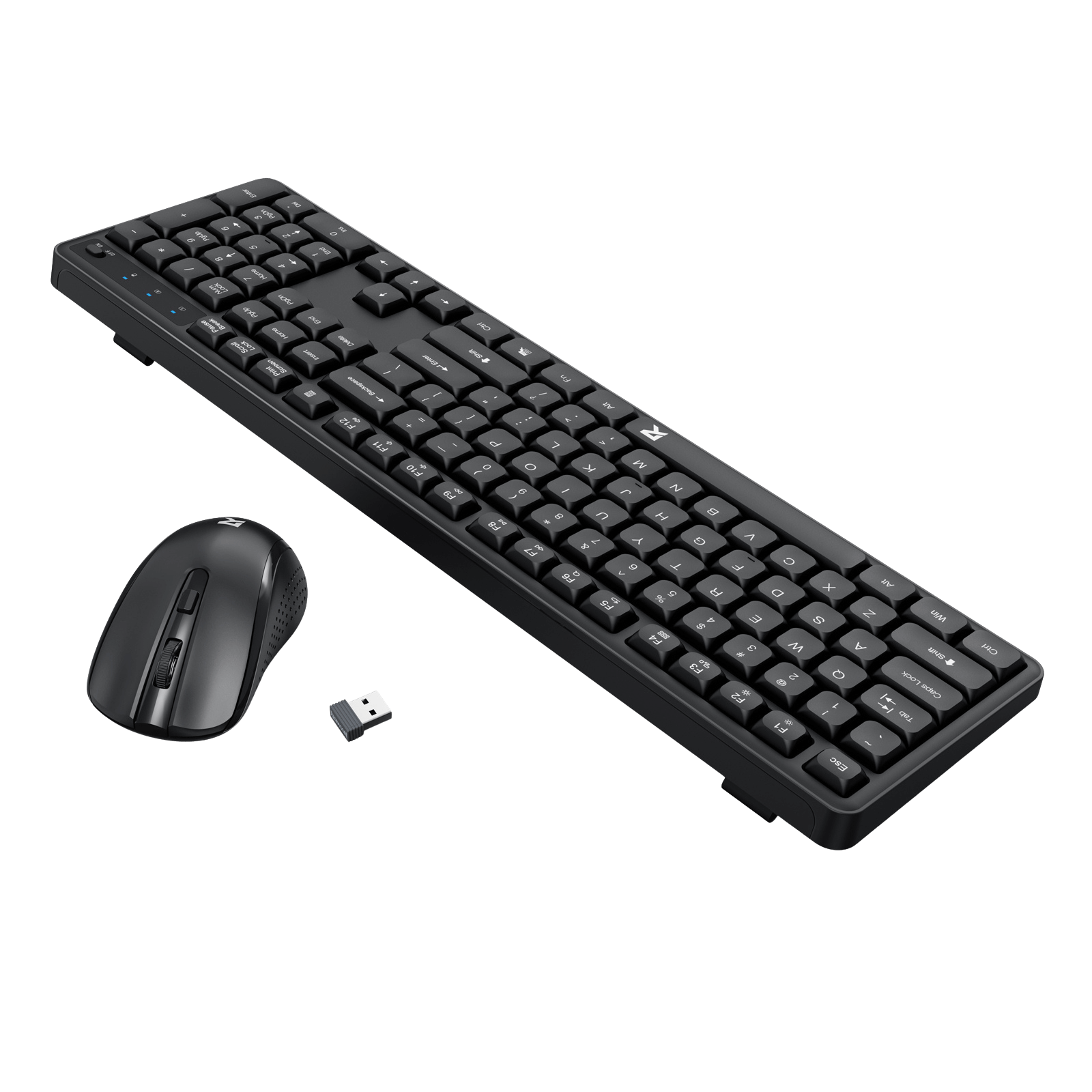 Redragon BS7634 Wireless Keyboard and Mouse Combo, 104 Keys 2.4Ghz Wireless Low-Profile Membrane Keyboard w/Low Profile Design, Ergnomic Comfort Grip, 4000 DPI Max Mouse