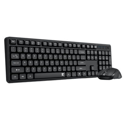 Redragon BS7634 Wireless Keyboard and Mouse Combo, 104 Keys 2.4Ghz Wireless Low-Profile Membrane Keyboard w/Low Profile Design, Ergnomic Comfort Grip, 4000 DPI Max Mouse