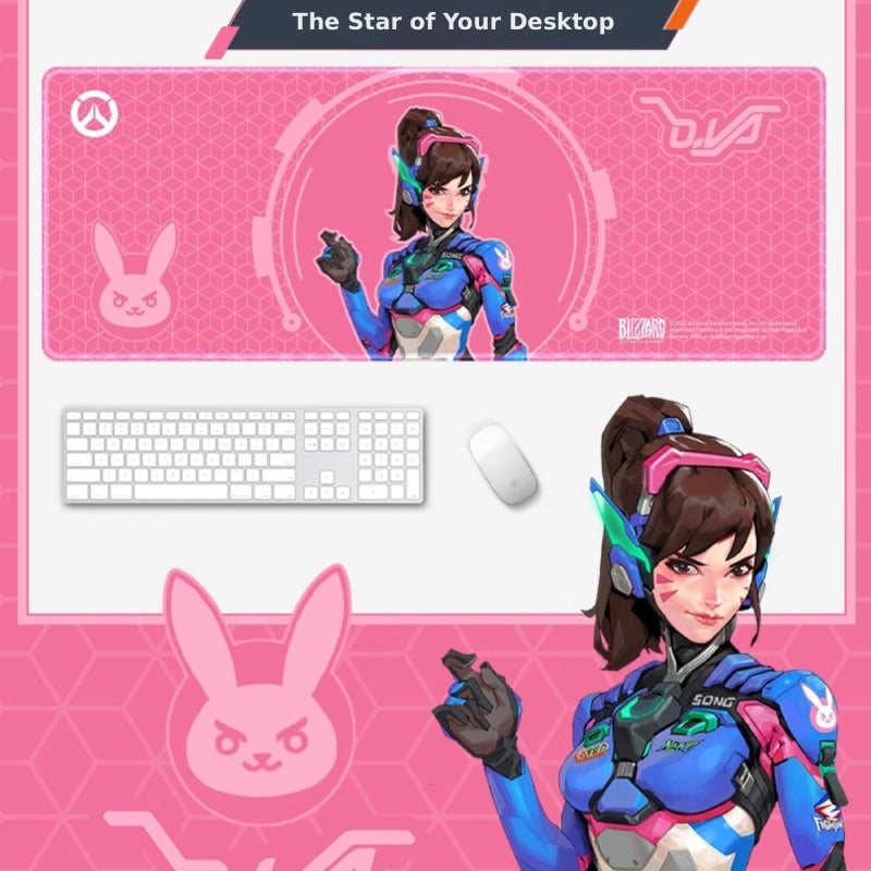 Overwatch D.Va pink extended gaming mouse pad desk mat