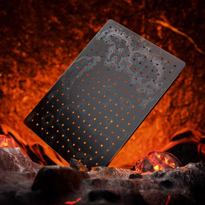 A Pack World of Warcraft Pegboard, set against a dramatic lava and molten rock background for a powerful, immersive look.