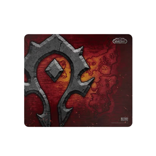 Blizzard WoW Game Glass Mouse Pad of WoW, Horde-Themed, Tempered Glass Material, Office & Home, Non-slip rubber base, Special Glass Surface for Top Accuracy and Speed, Easy to Clean, 13.8*11.8Inch