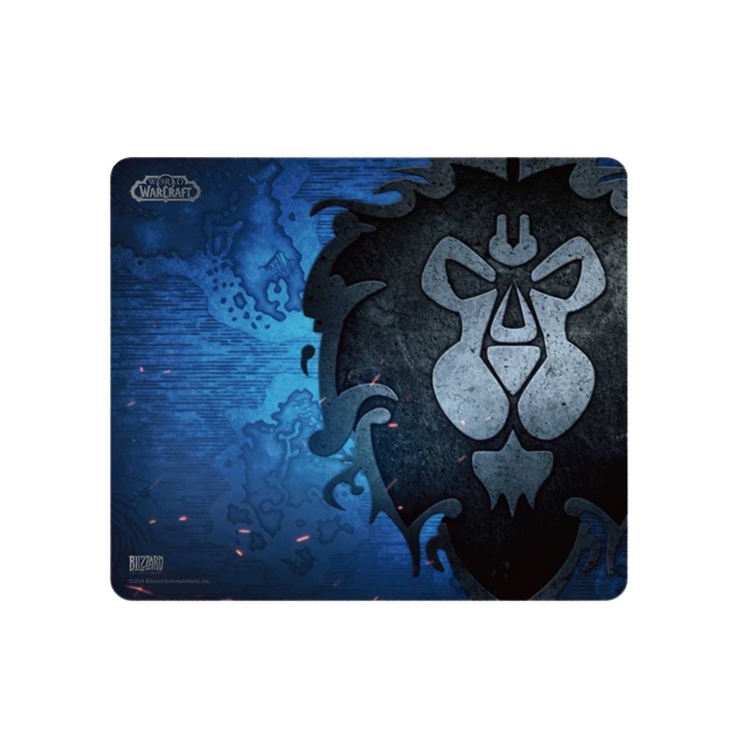 Blizzard WoW Game Glass Mouse Pad, Alliance-Themed, Tempered Glass Material, Office & Home, Non-slip rubber base, Special Glass Surface for Top Accuracy and Speed, Easy to Clean, 13.8*11.8Inch | show